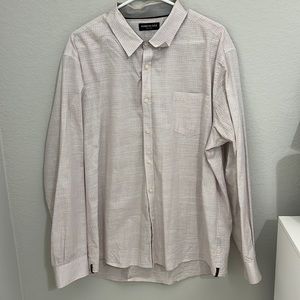 Mens red and blue button down